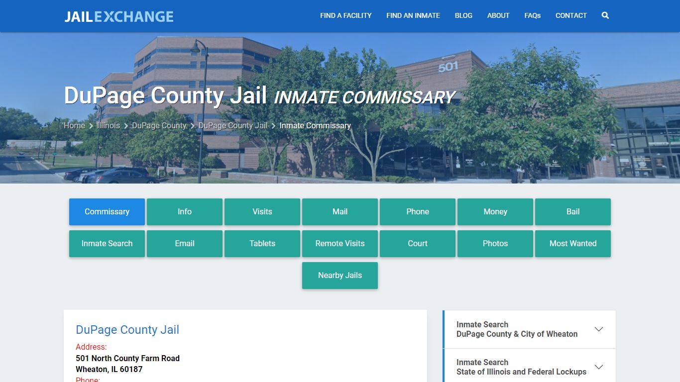 DuPage County Jail Inmate Commissary - Jail Exchange
