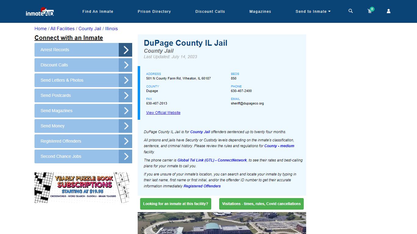 DuPage County IL Jail - Inmate Locator - Wheaton, IL